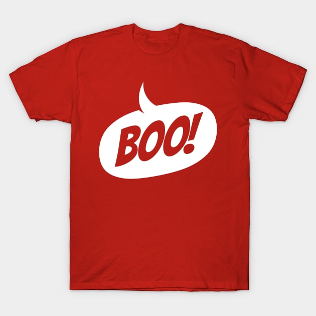 Boo! (white ink) T-Shirt by GraphicGibbon